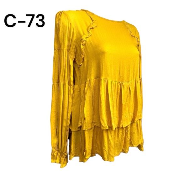 Taylor & Sage Tops - NWT Sz Small Yellow Boho Taylor & Sage Long Sleeve Top Blouse